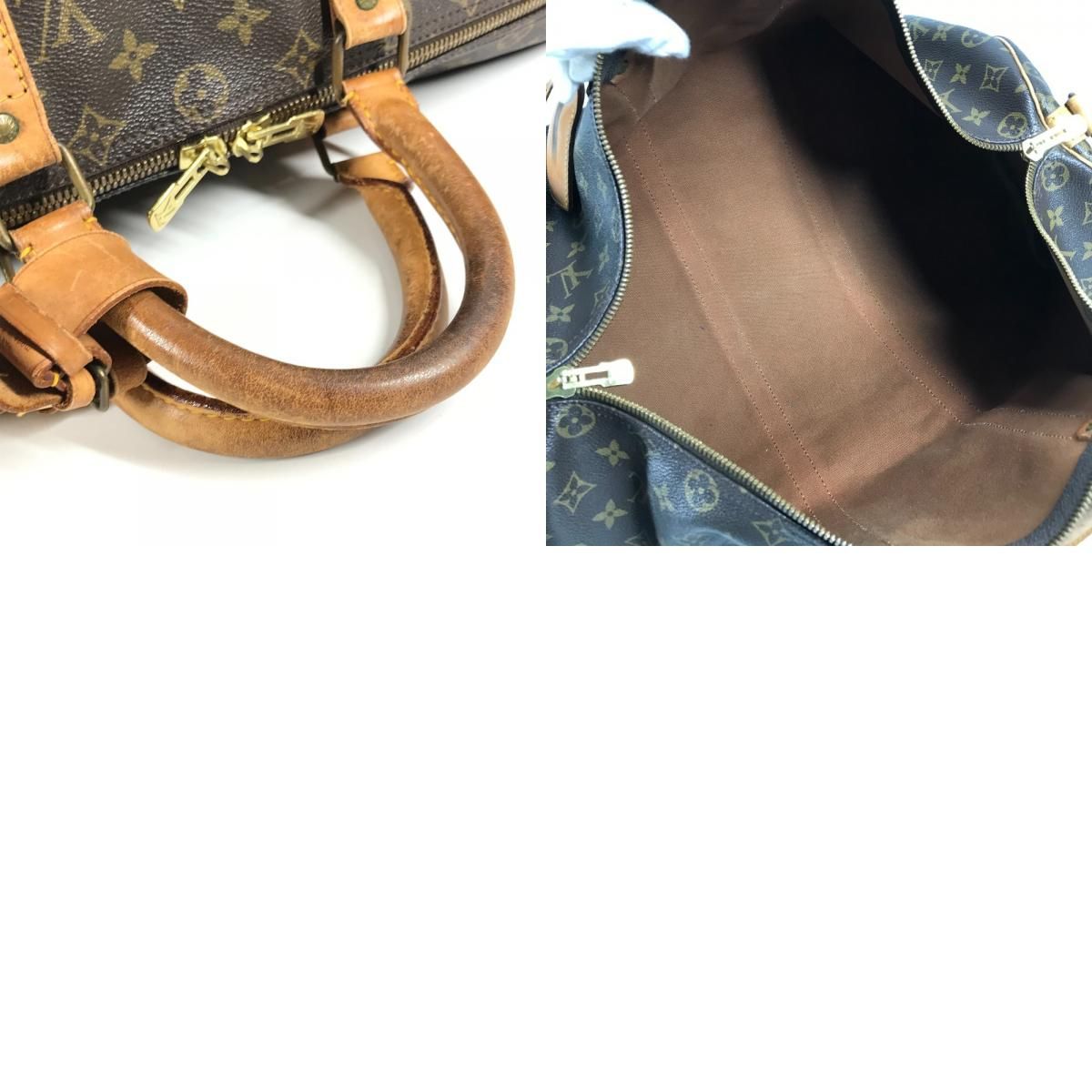 Louis Vuitton Boston Bag Keepall Bandouliere 50 Monogram Canvas Brown — view 9