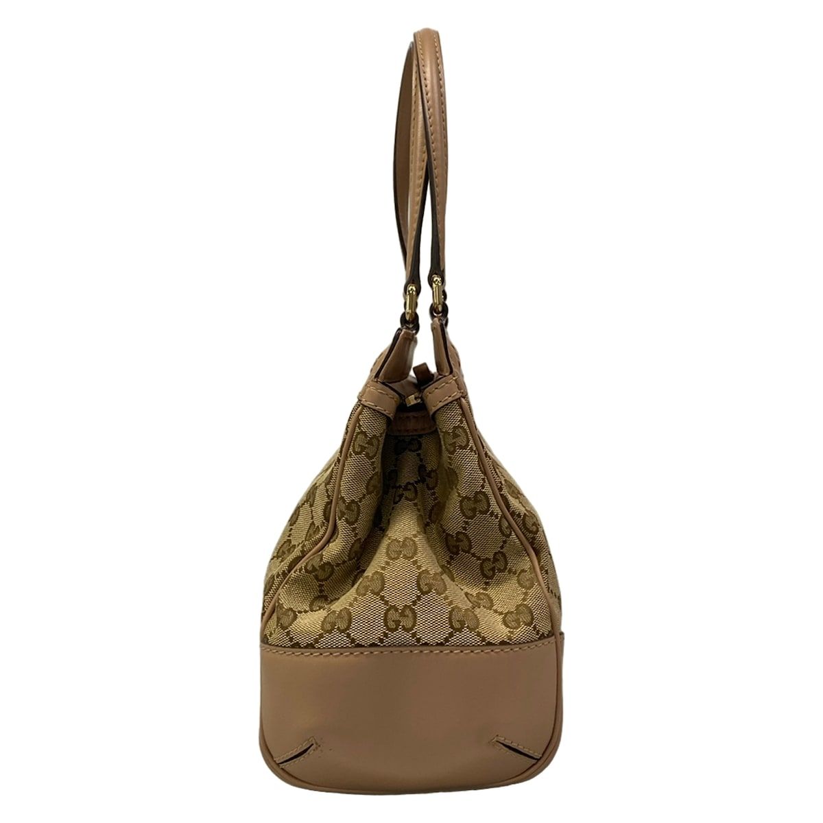 Gucci Handbag GG Pattern Mayfair Dark Brown Beige Leather — view 4