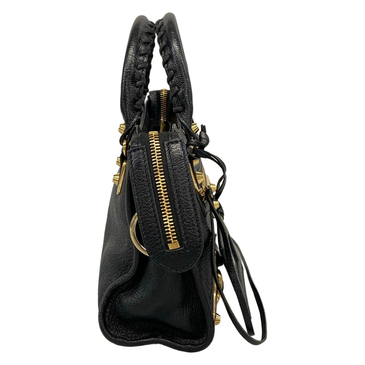 Balenciaga Handbag Classic Metallic Edge Mini City Black Leather — view 2