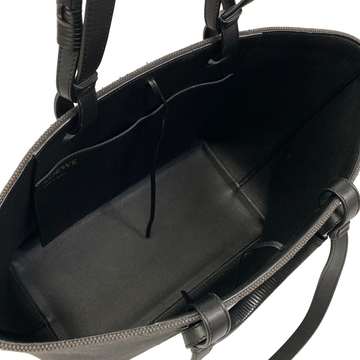 Loewe Tote Anagram Dark Gray Black 2-Way Leather — view 7