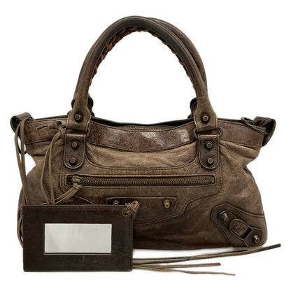 Balenciaga Handbag the Fast Dark Brown Leather