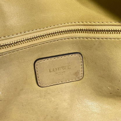 Loewe Handbag Amazona 28 Beige Black Dark Brown Leather — view 8