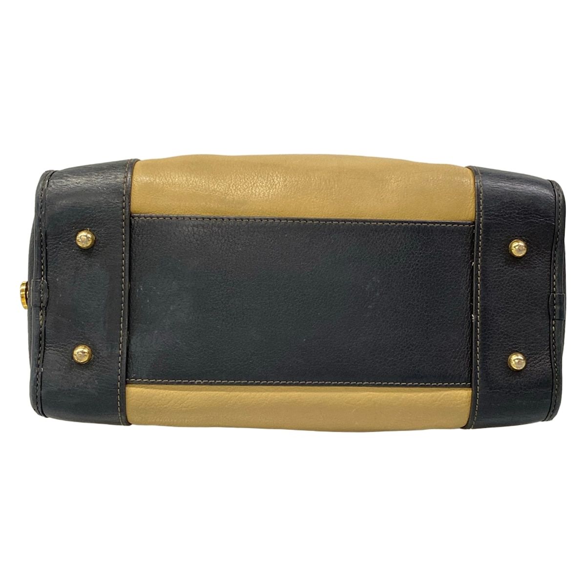 Loewe Handbag Amazona 28 Beige Black Dark Brown Leather — view 5