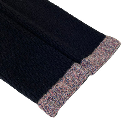 Chanel Cardigan 38 M Black Pink Multi Long Sleeve Camellia Cashmere Silk — view 5