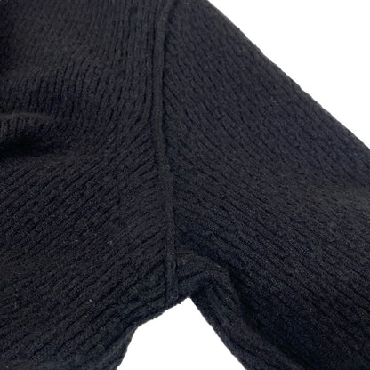 Chanel Cardigan 38 M Black Pink Multi Long Sleeve Camellia Cashmere Silk — view 8