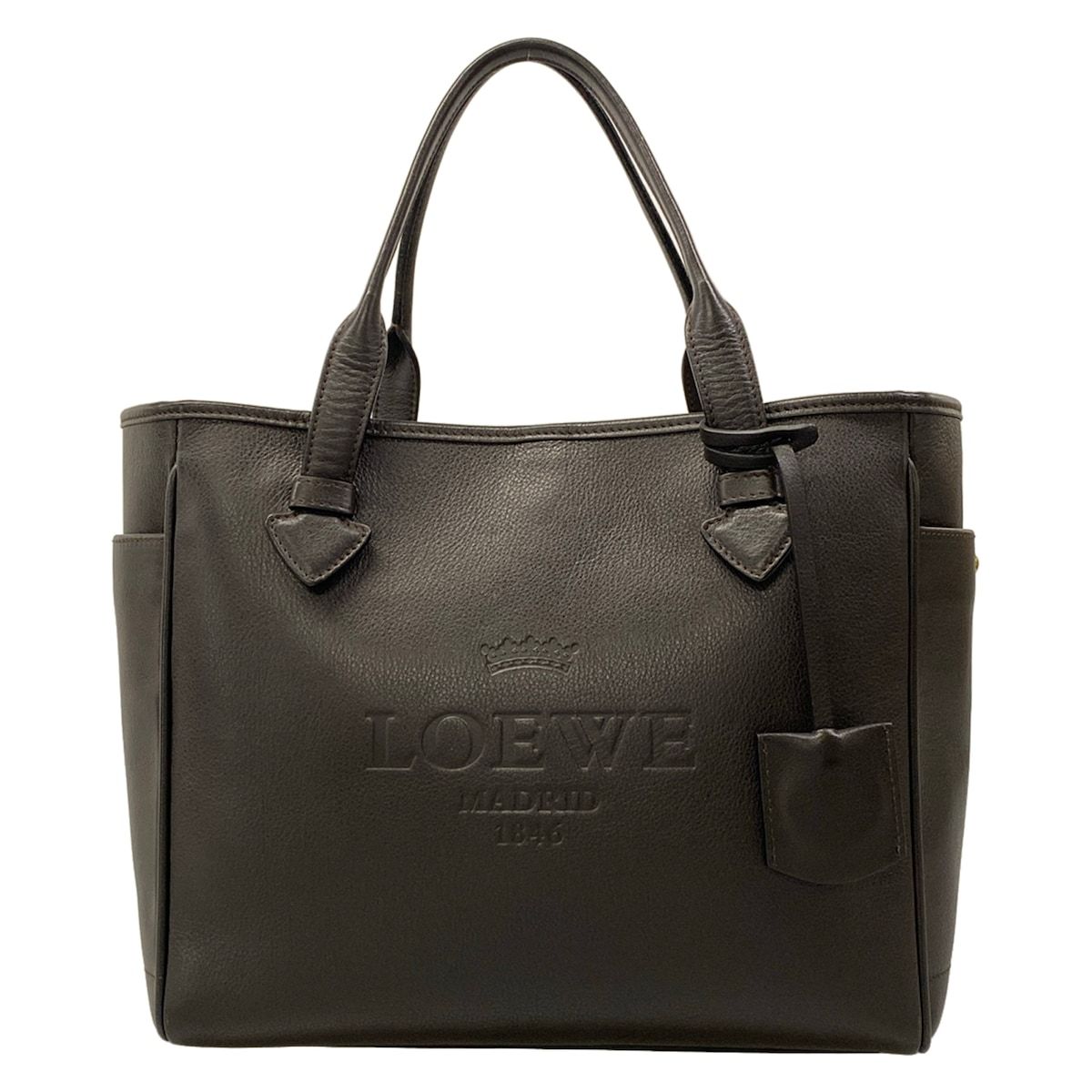 Loewe Tote Heritage Dark Brown Leather