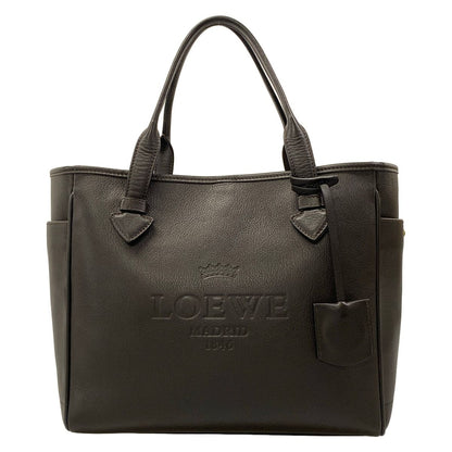 Loewe Tote Heritage Dark Brown Leather