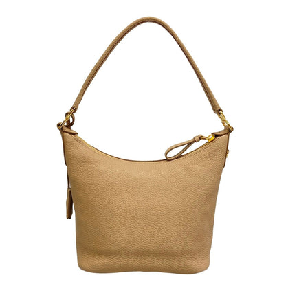 Prada Shoulder Bag Beige Leather — view 3