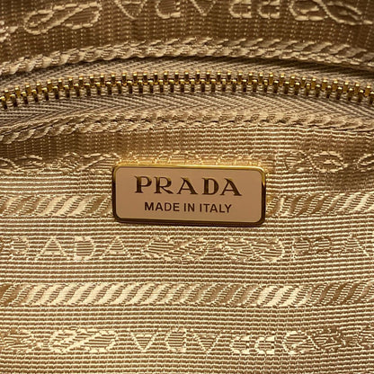 Prada Shoulder Bag Beige Leather — view 9