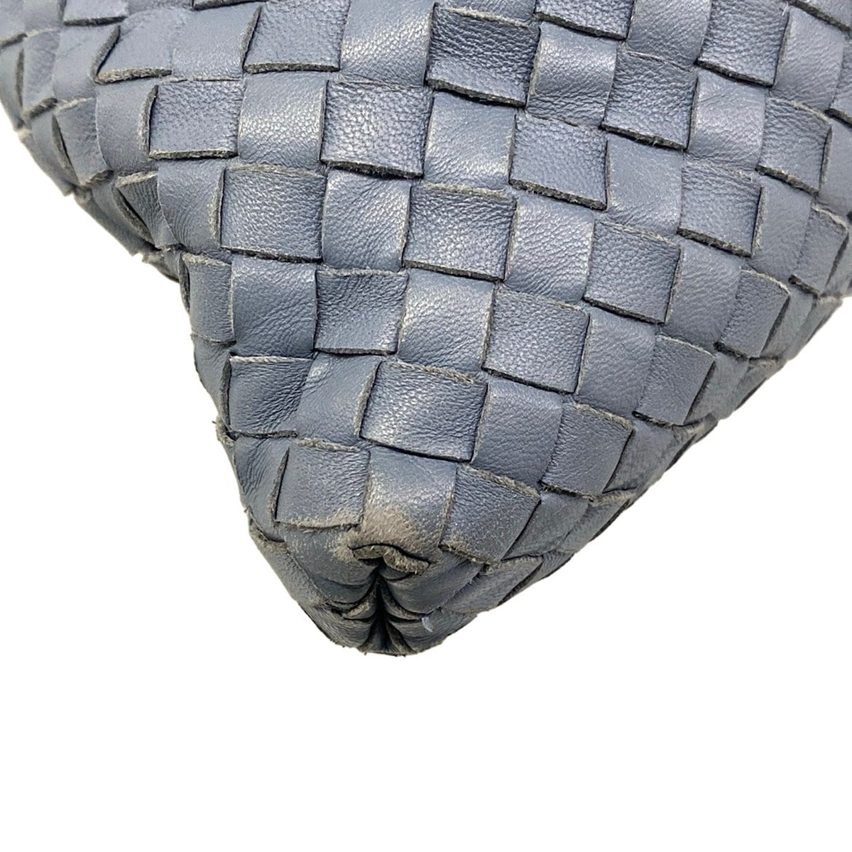 Bottega Veneta Handbag Intrecciato Blue Gray Leather — view 6