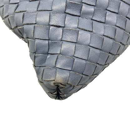 Bottega Veneta Handbag Intrecciato Blue Gray Leather — view 6