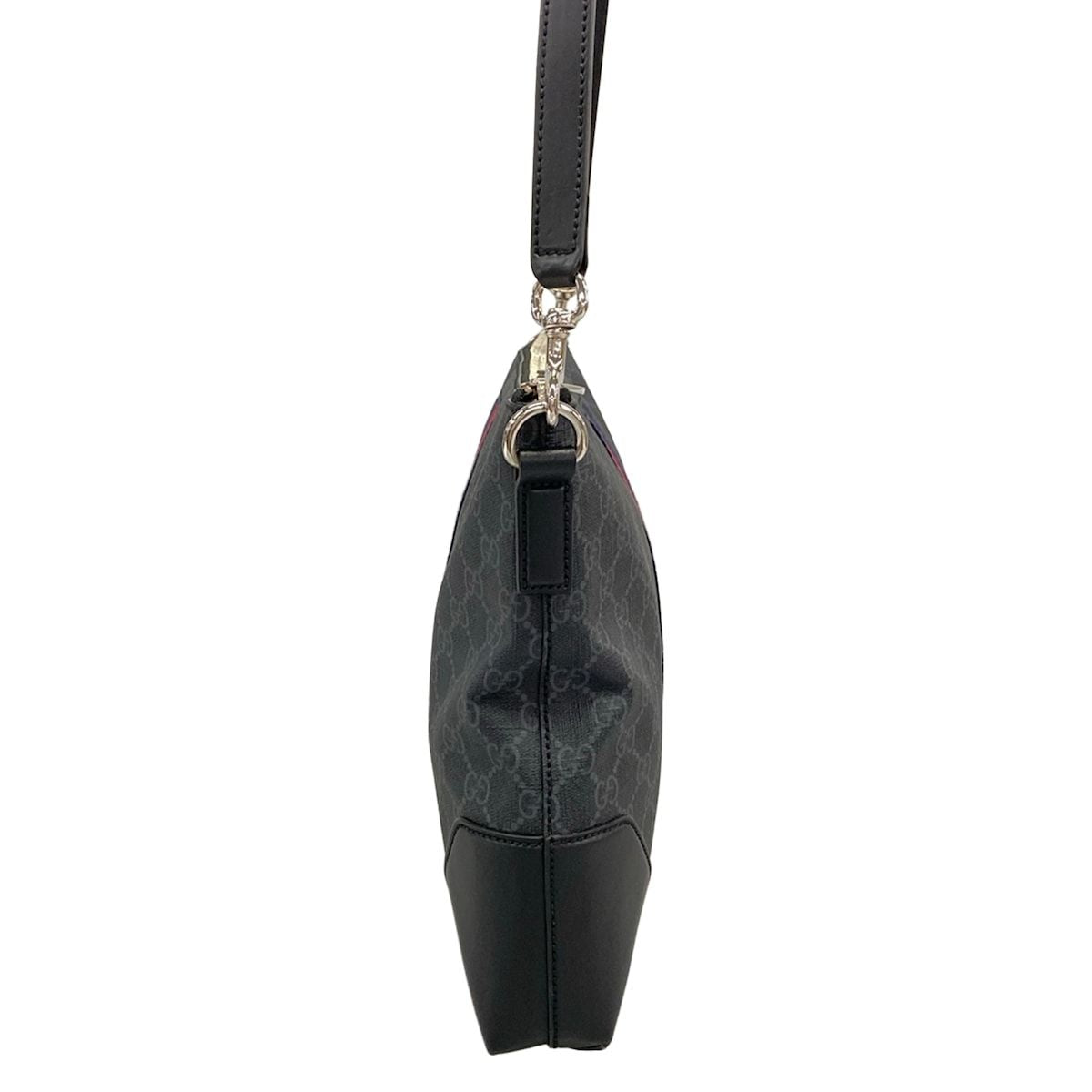 Gucci Shoulder Bag GG Supreme Canvas Dark Gray Black Multi Removable Strap — view 2