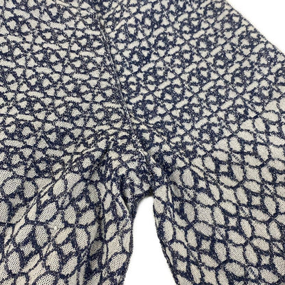 Chanel Dress 38 M Navy White Crew Neck Short Sleeve Knee Length Knit Lame Silk — view 8
