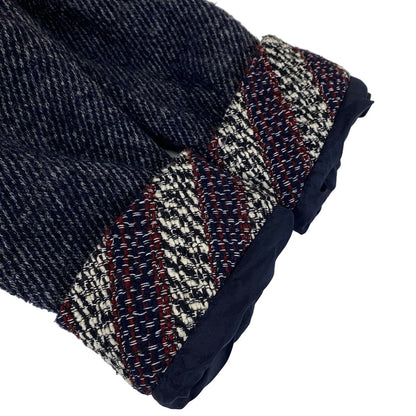 Chanel Dress 38 M Navy Red Multi Docking Lame Long Sleeve Knee Length Wool Silk — view 6