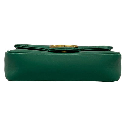 Gucci Shoulder Bag GG Marmont Quilted Leather Super Green Chain — view 5