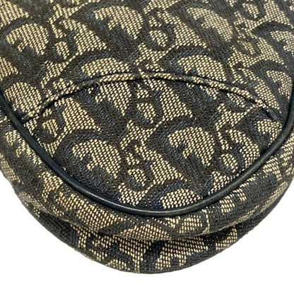 Dior Handbag Saddle Pouch Navy Ivory Multi Leather — view 6