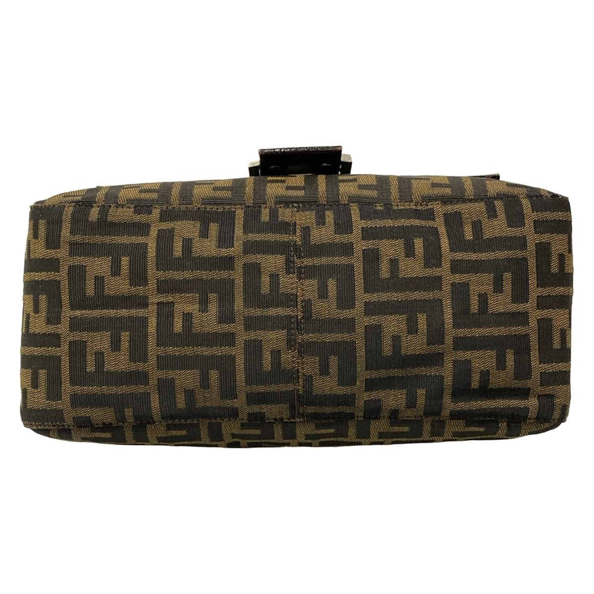 Fendi Shoulder Bag Mamma Bucket Zucca Pattern Beige Black Dark Brown Leather — view 5