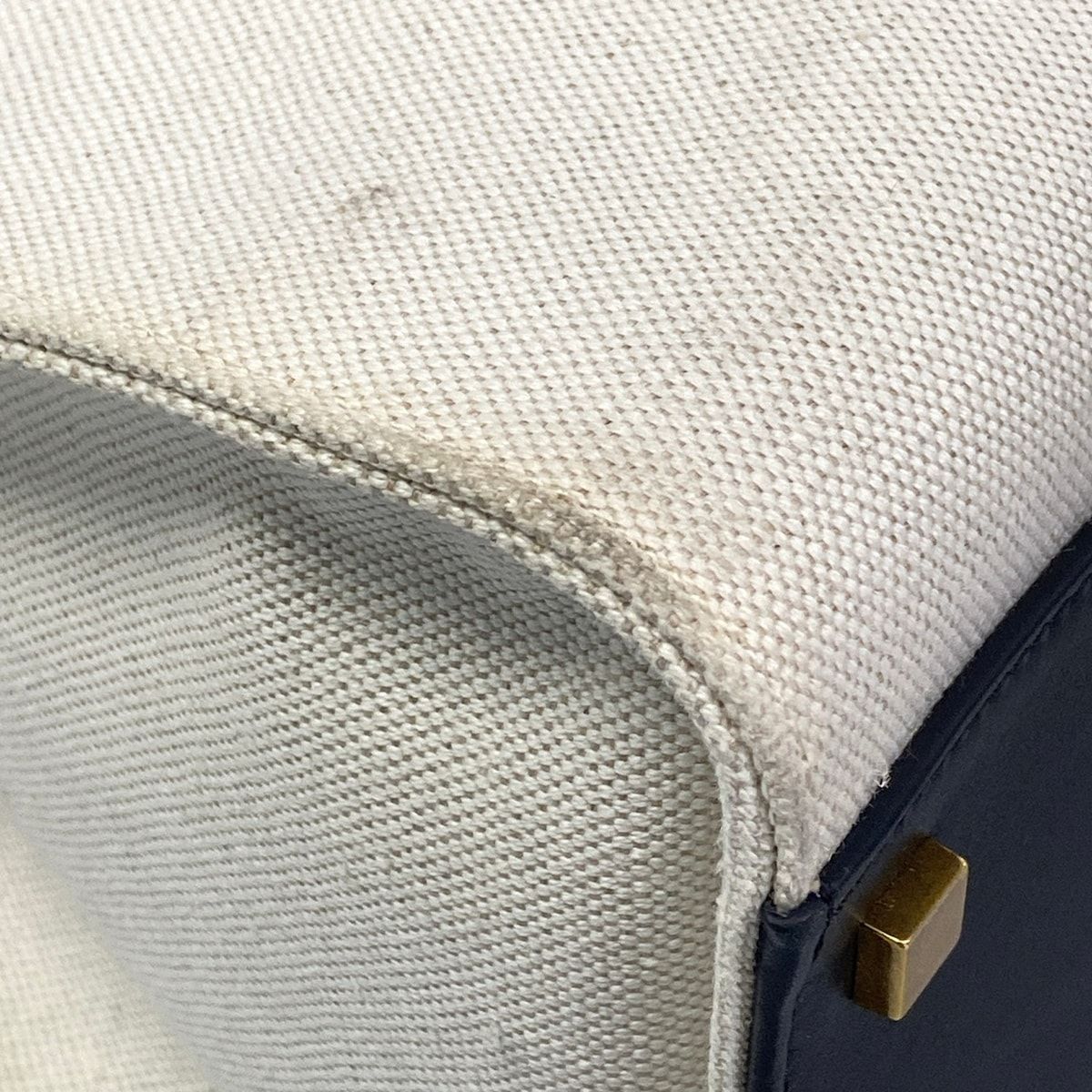 Saint Laurent Paris Tote Manhattan Ivory Black Leather — view 6