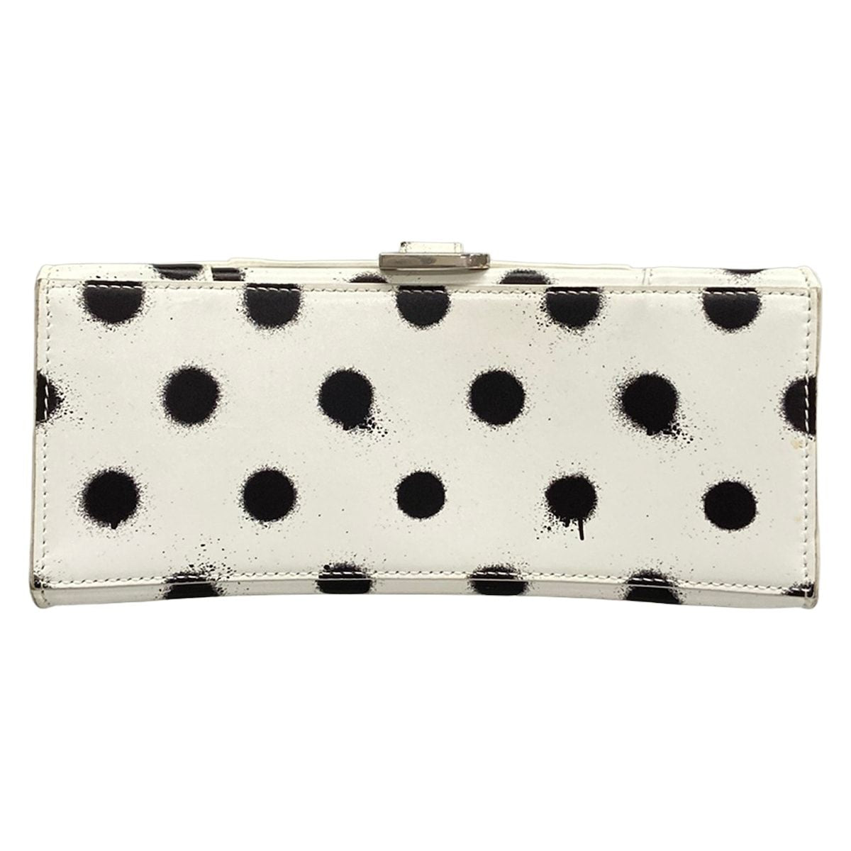 Balenciaga Handbag Hourglass Small White Black Dot Pattern — view 5