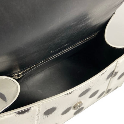 Balenciaga Handbag Hourglass Small White Black Dot Pattern — view 7