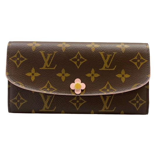 Louis Vuitton Wallet Blue Ming Flower Collection Portefeuille Emily Hot Pink