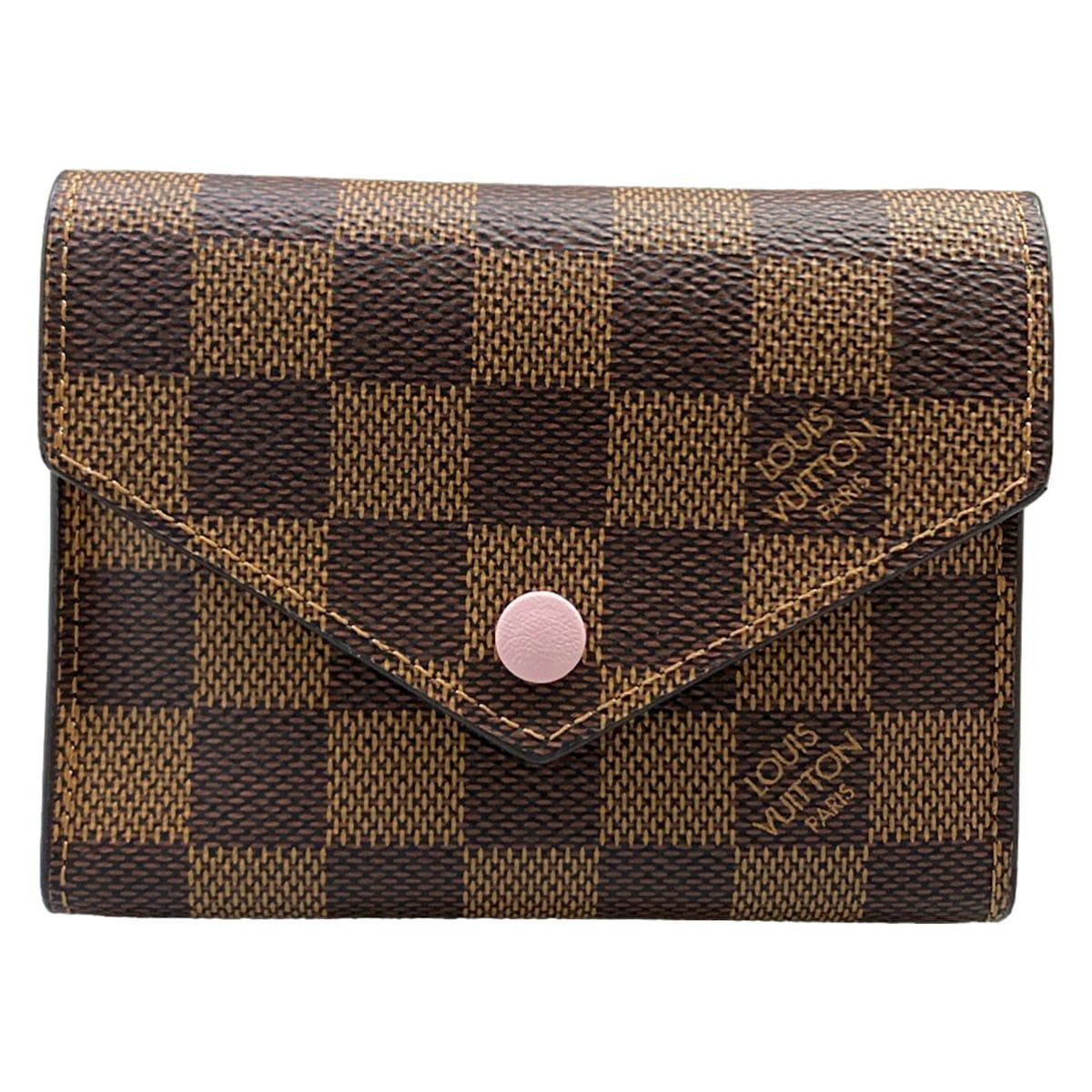 Louis Vuitton Trifold Wallet Damier Portefeuille Victorine Rose Ballerine