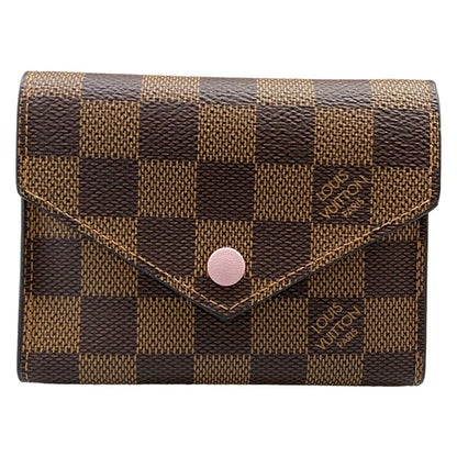 Louis Vuitton Trifold Wallet Damier Portefeuille Victorine Rose Ballerine