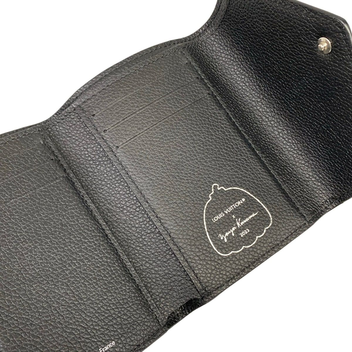 Louis Vuitton Trifold Wallet Yayoi Kusama LV YK Portefeuille Victorine Noir — view 3