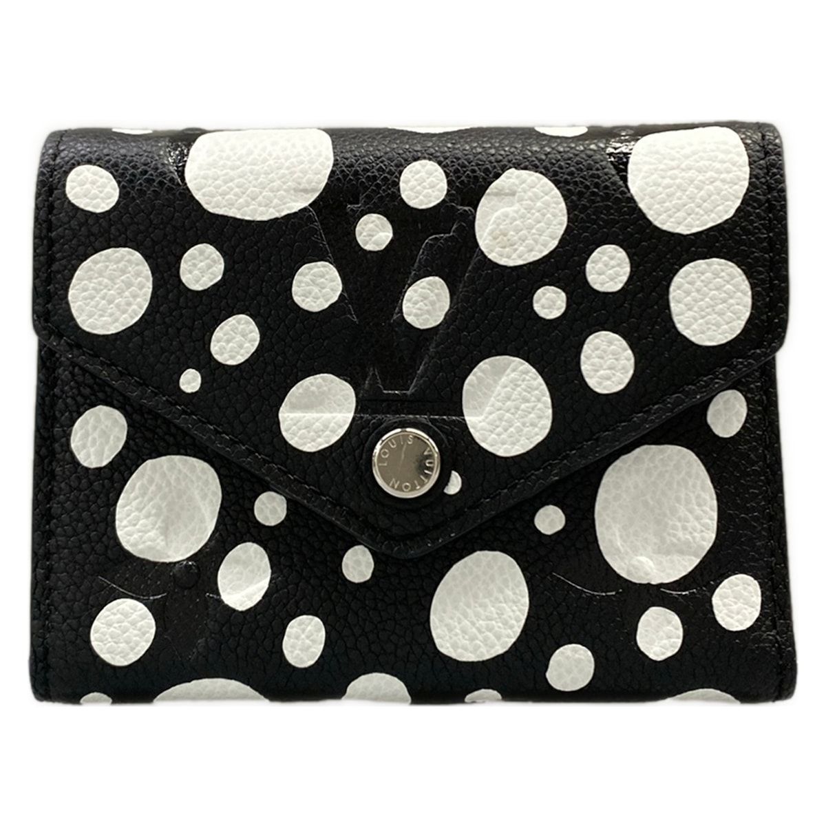 Louis Vuitton Trifold Wallet Yayoi Kusama LV YK Portefeuille Victorine Noir