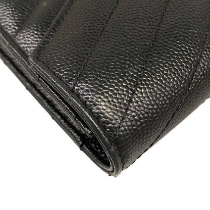 Saint Laurent Paris Wallet Cassandra Black Silver Leather — view 8