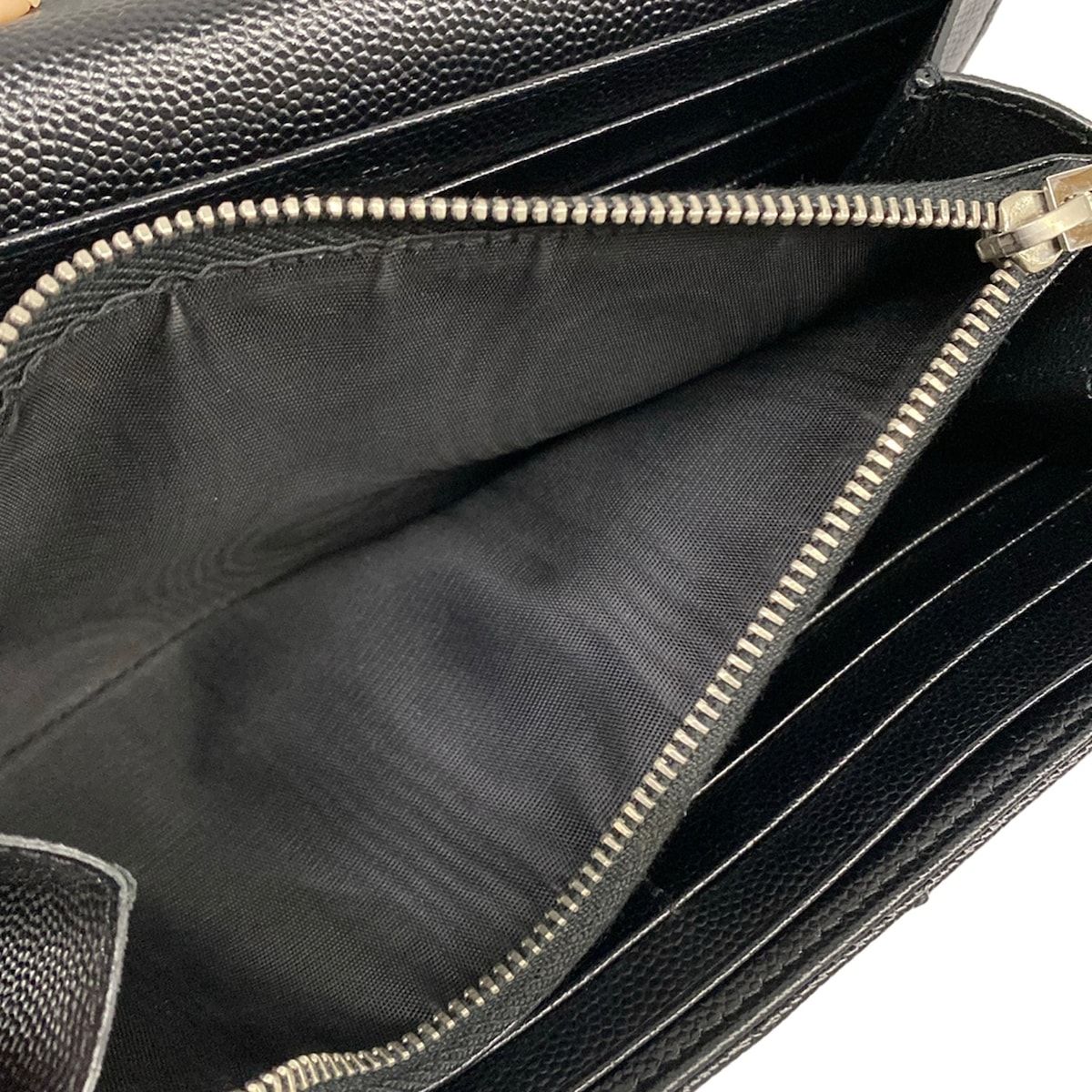 Saint Laurent Paris Wallet Cassandra Black Silver Leather — view 5