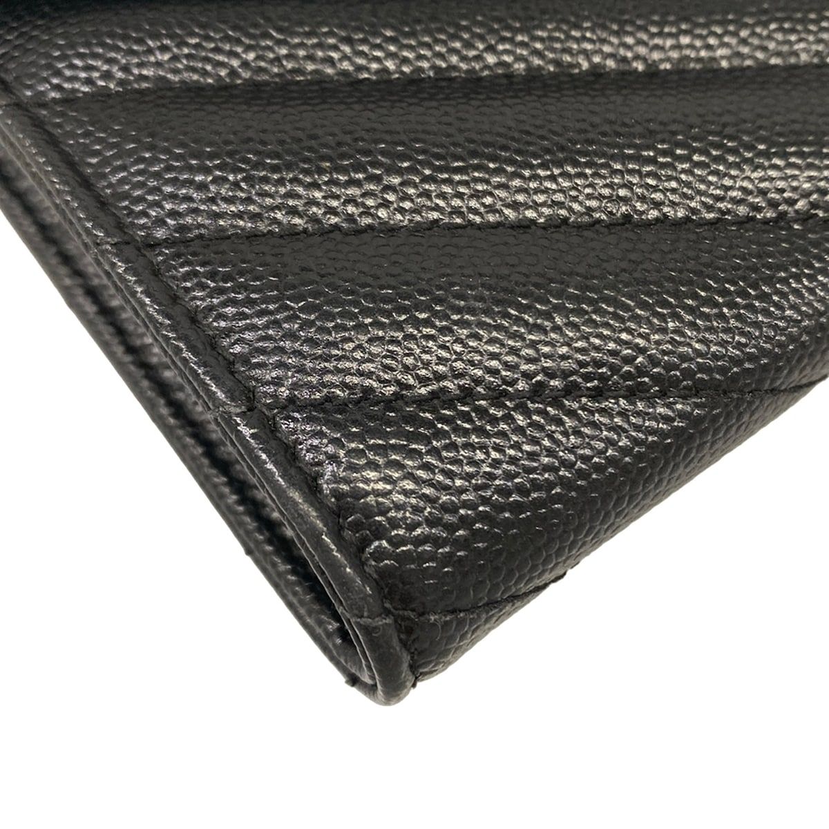 Saint Laurent Paris Wallet Cassandra Black Silver Leather — view 7