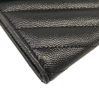 Saint Laurent Paris Wallet Cassandra Black Silver Leather — view 7