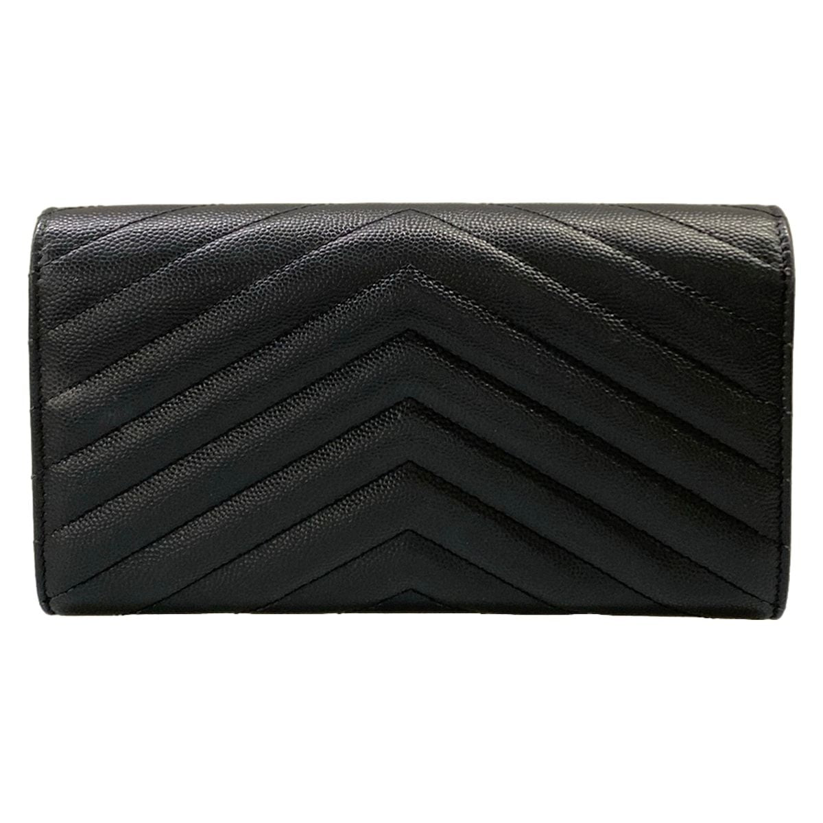 Saint Laurent Paris Wallet Cassandra Black Silver Leather — view 2