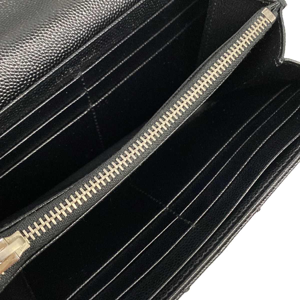 Saint Laurent Paris Wallet Cassandra Black Silver Leather — view 4