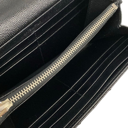 Saint Laurent Paris Wallet Cassandra Black Silver Leather — view 4