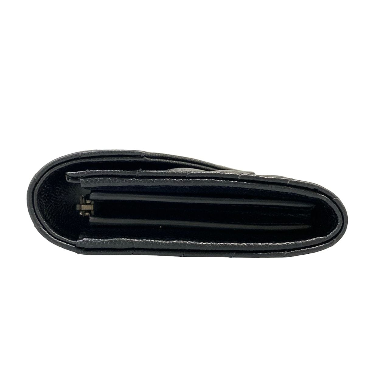 Saint Laurent Paris Wallet Cassandra Black Silver Leather — view 9