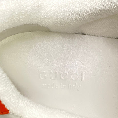 Gucci Sneakers 37.5 Screener White Orange Multi Floral Sequins Beads Leather — view 9