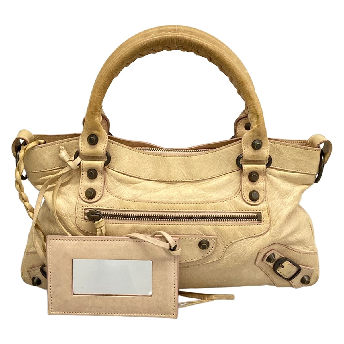 Balenciaga Handbag the Fast Beige Leather