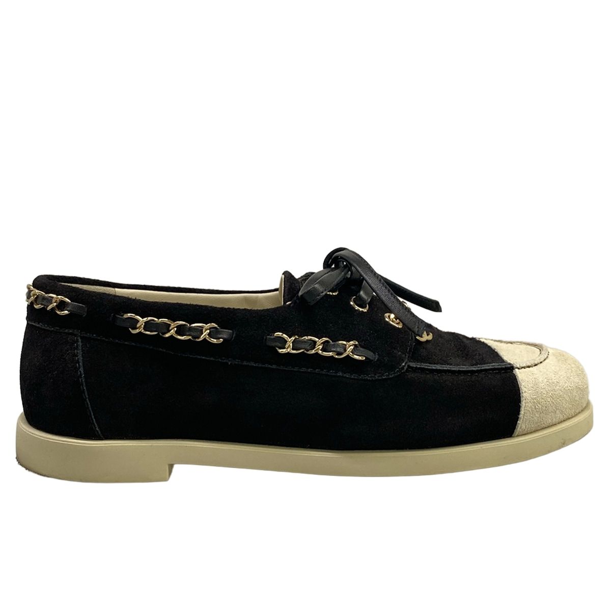 Chanel Shoes 36.5 C Black Chain Cruise Collection Show — view 4