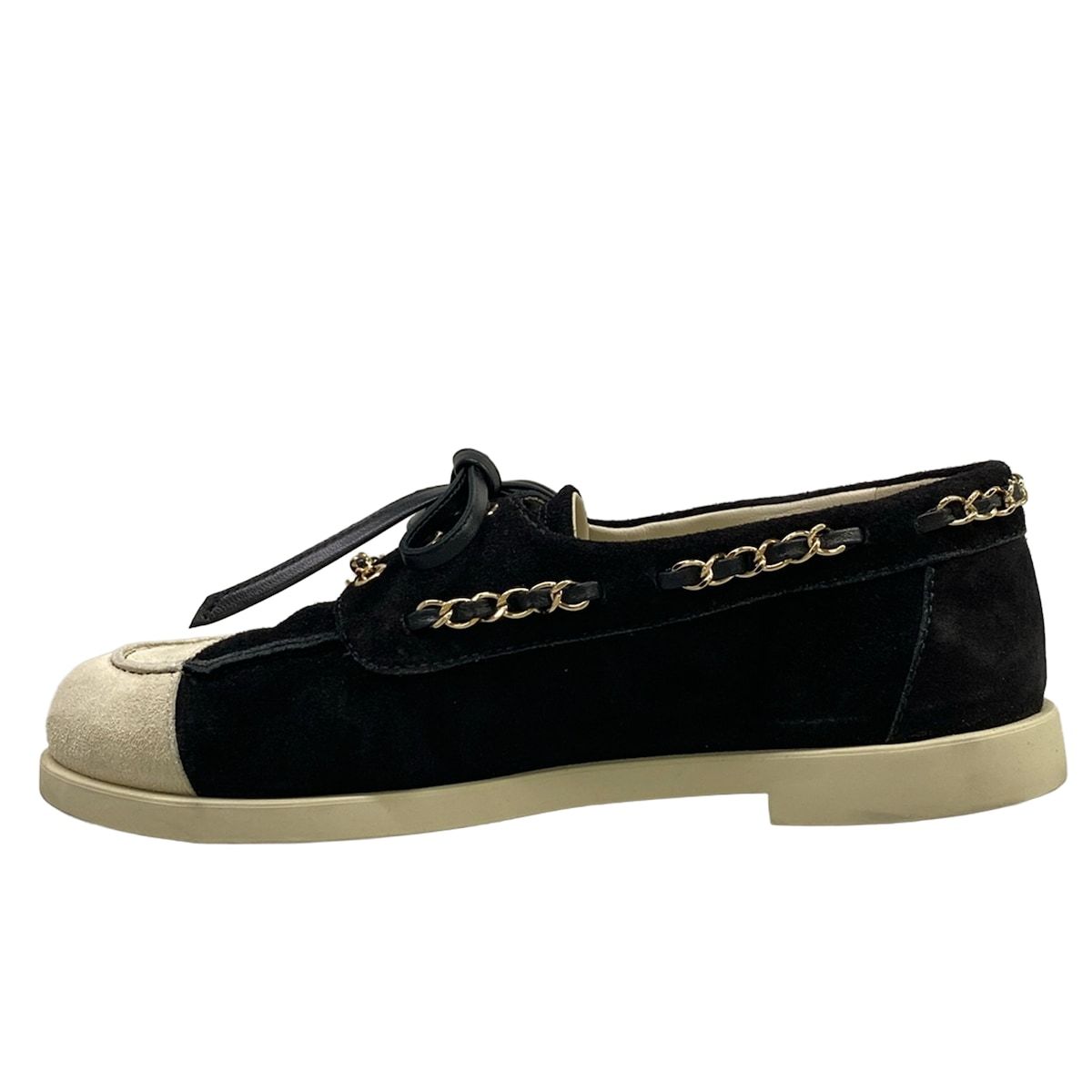Chanel Shoes 36.5 C Black Chain Cruise Collection Show — view 3