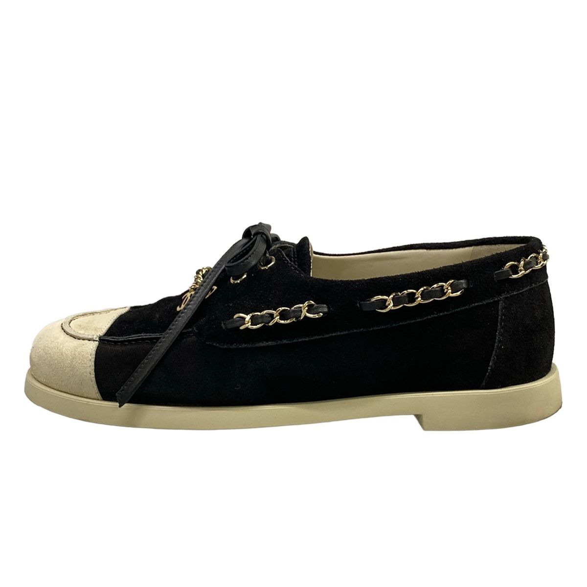 Chanel Shoes 36.5 C Black Chain Cruise Collection Show