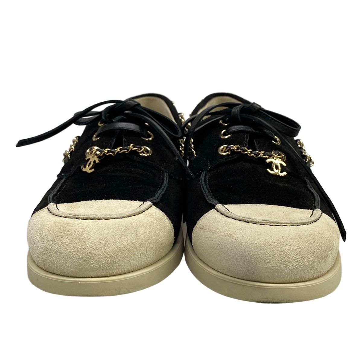 Chanel Shoes 36.5 C Black Chain Cruise Collection Show — view 5