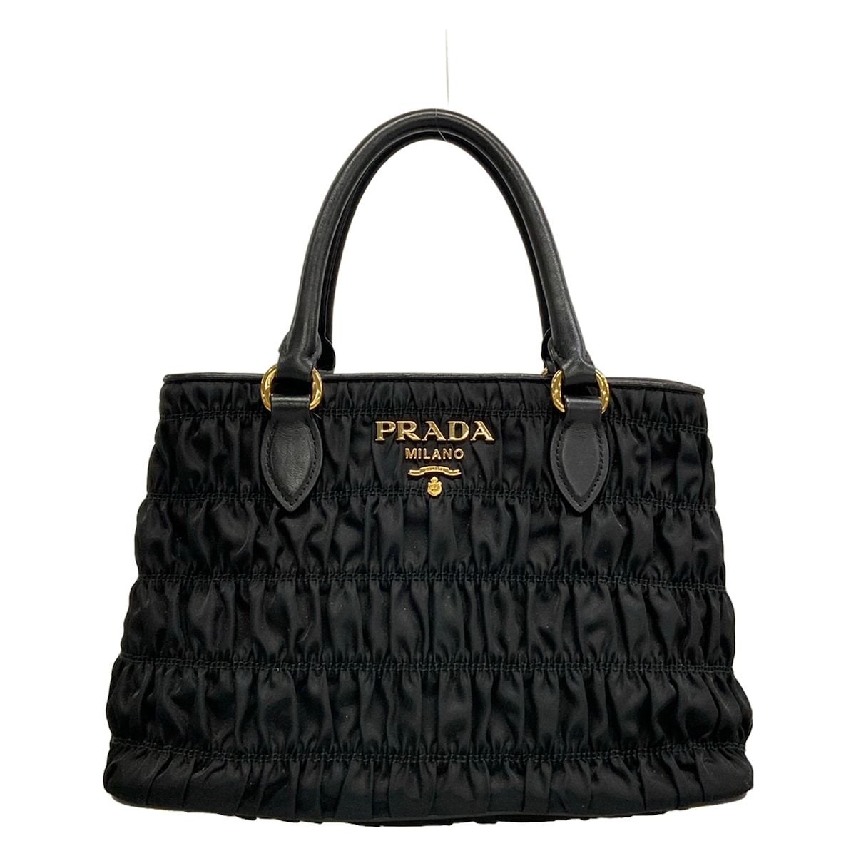 Prada Handbag Gather Bag Black