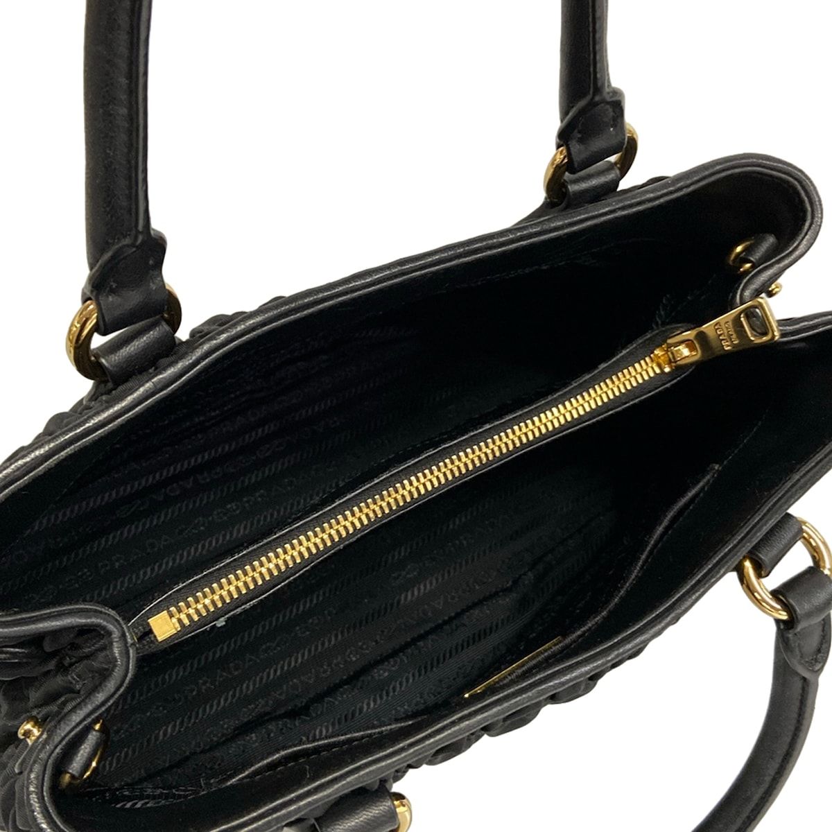 Prada Handbag Gather Bag Black — view 7