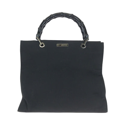 Gucci Bamboo Black Silver Nylon 002 Tote