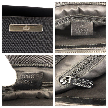 Gucci Bamboo Black Silver Nylon 002 Tote — view 4