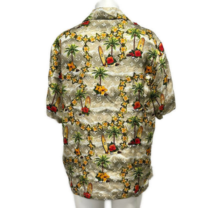 Louis Vuitton Short Sleeve Shirt S Knc Beige Green Multi Floral Monogram — view 2