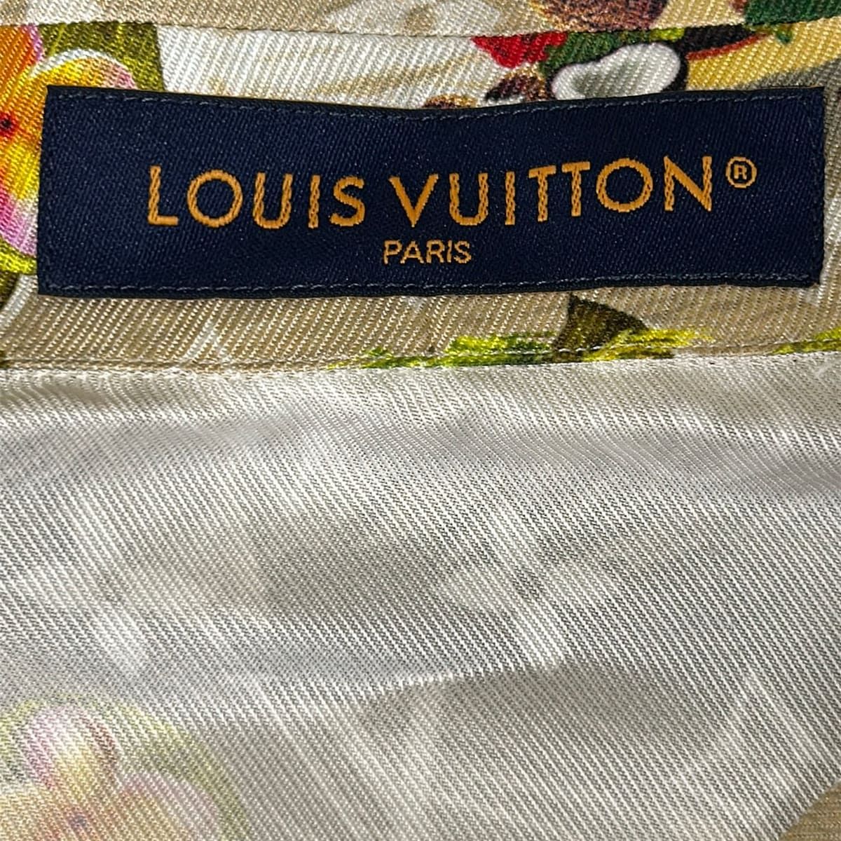 Louis Vuitton Short Sleeve Shirt S Knc Beige Green Multi Floral Monogram — view 3