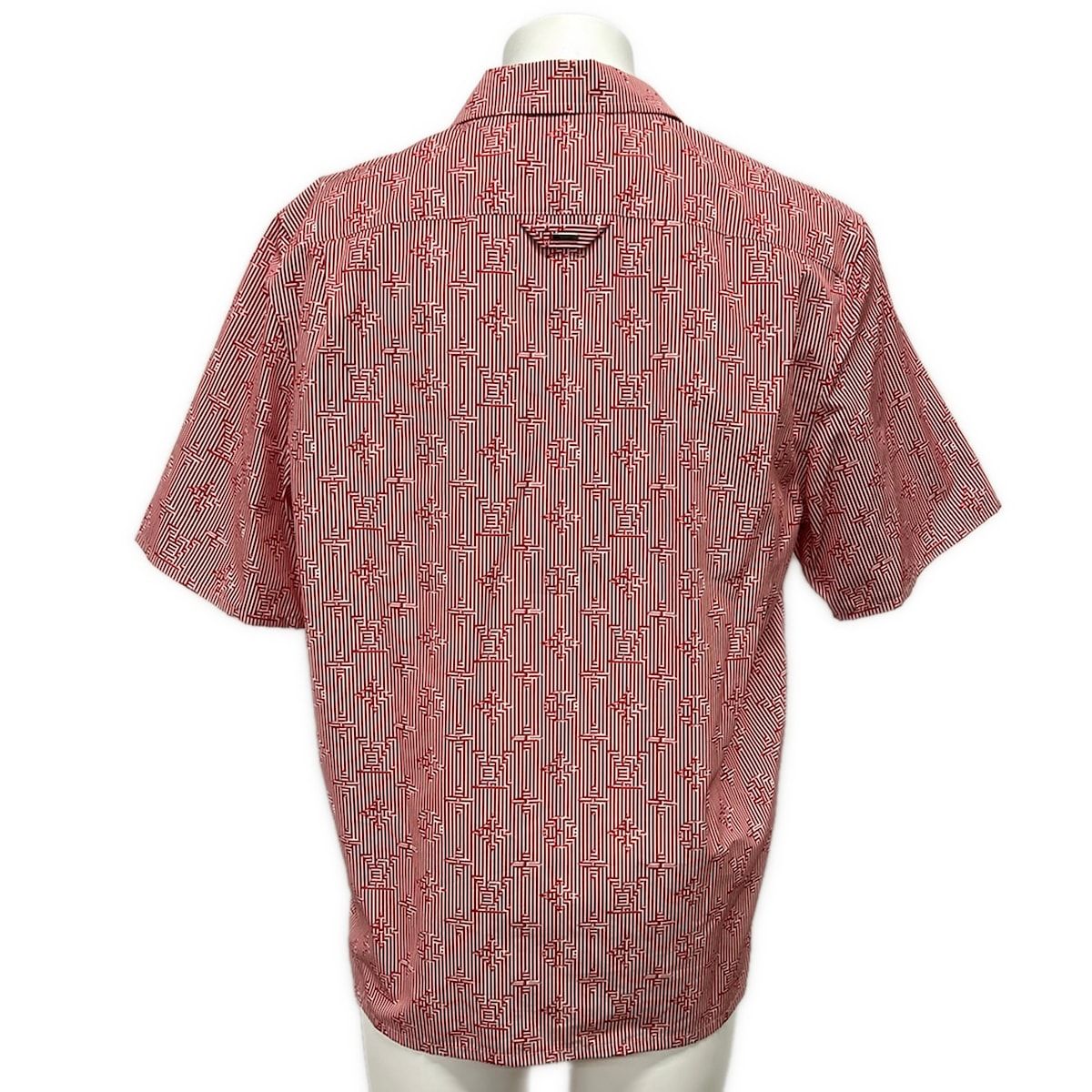 Louis Vuitton Short Sleeve Shirt M Ta0 Red Monogram Pattern Cotton — view 2